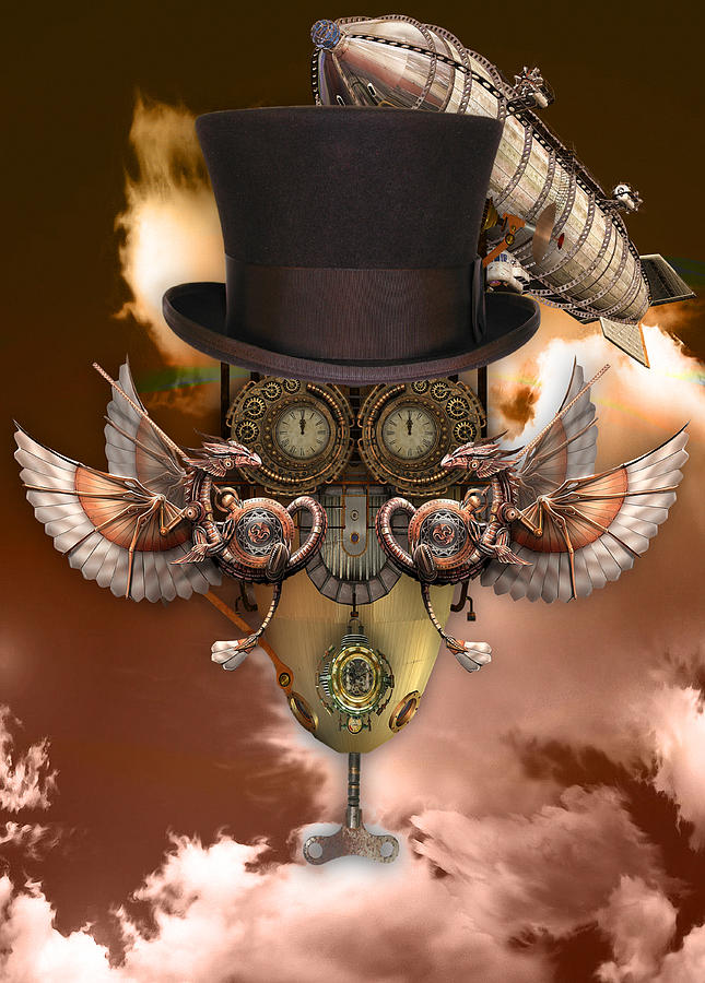 Steampunk Art #8 Mixed Media by Marvin Blaine