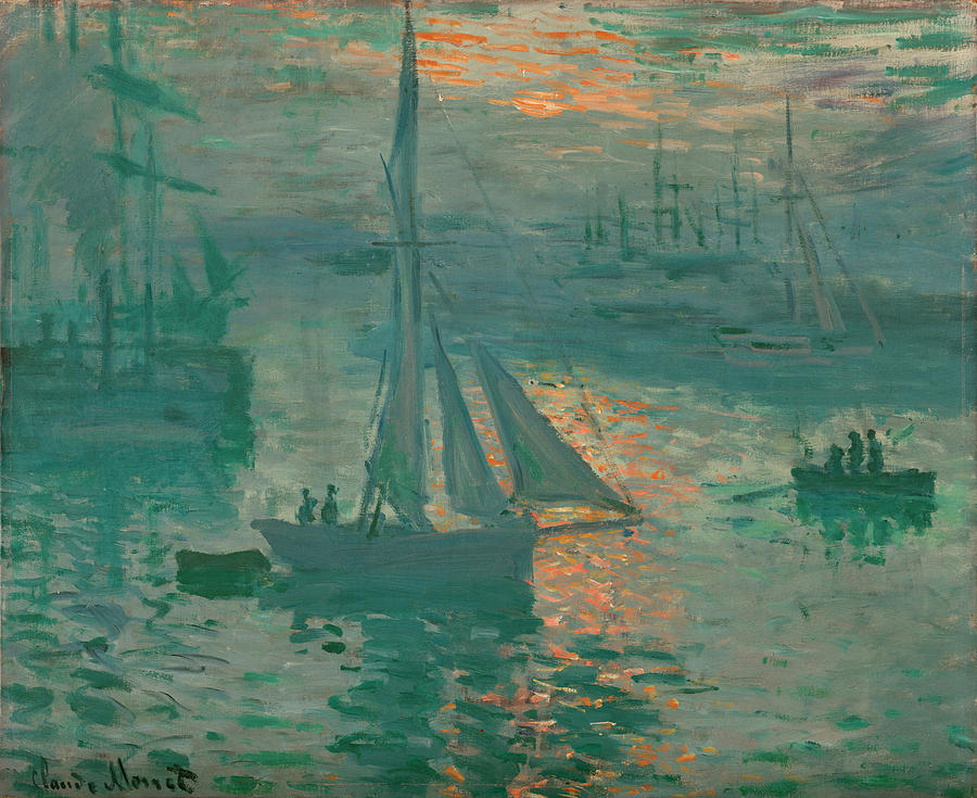 Sunrise Marine Painting By Claude Monet