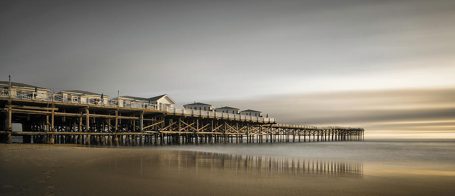 Sunset at Pacific Beach Pier - Crystal Pier - Mission Bay, San D #8 Photograph by Ryan Kelehar