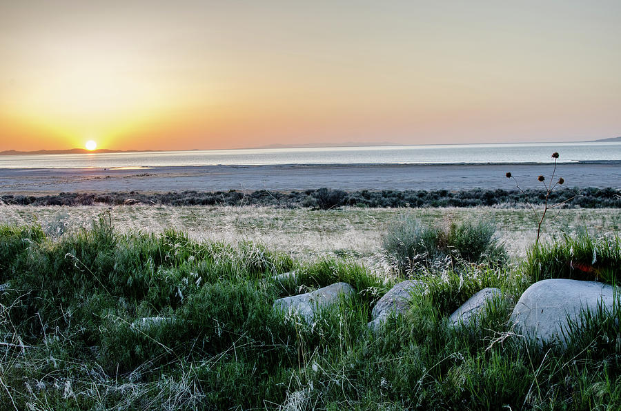 Sunset on Antelope Island #8 Photograph by Synda Whipple