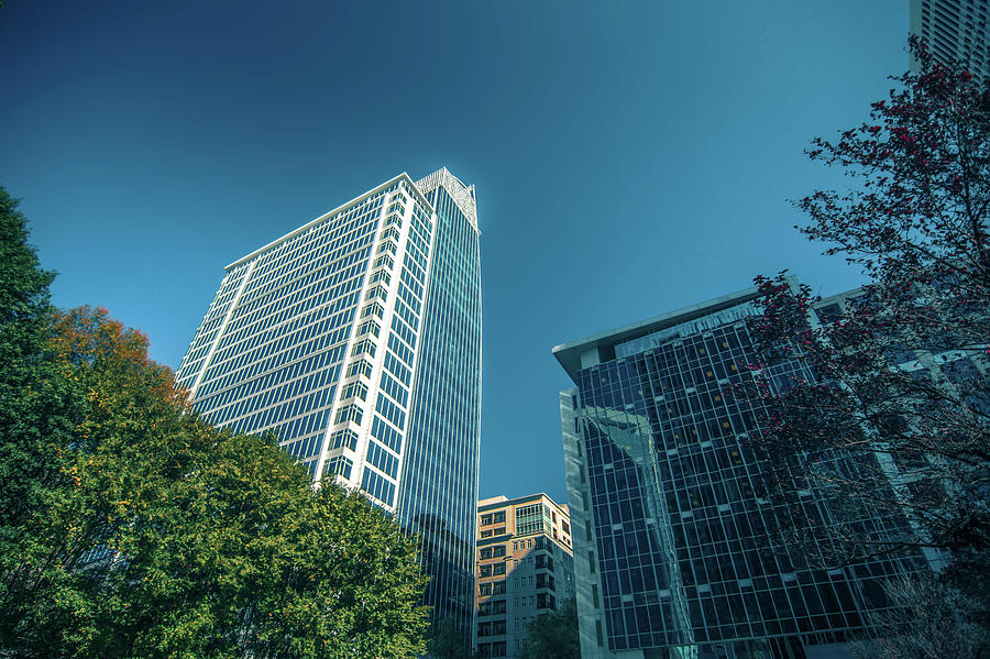 Tall highrise buildings in uptown charlotte near blumenthal perf #8 Photograph by Alex Grichenko