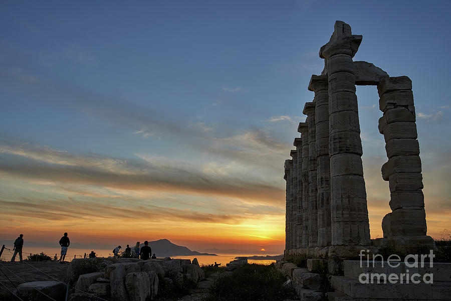 Temple of Poseidon during sunset #8 Photograph by George Atsametakis