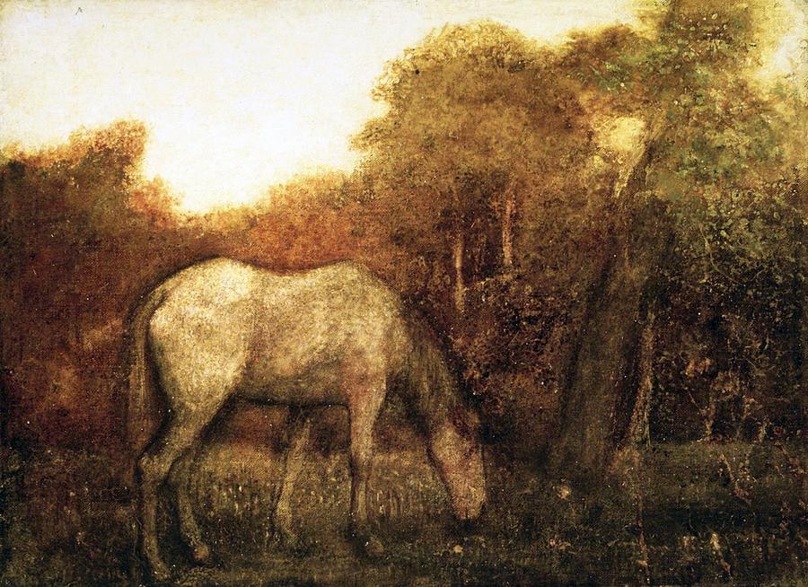 The Grazing Horse Painting by MotionAge Designs