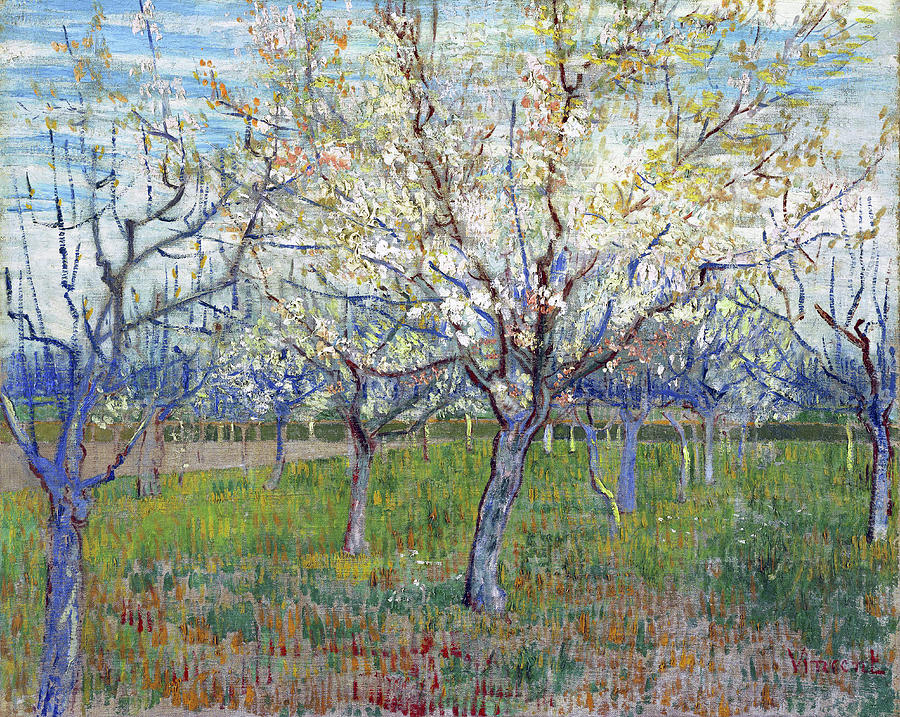 The Pink Orchard #8 Painting by Vincent van Gogh