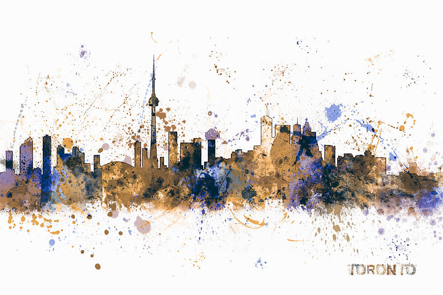 Toronto Canada Skyline #8 Digital Art by Michael Tompsett