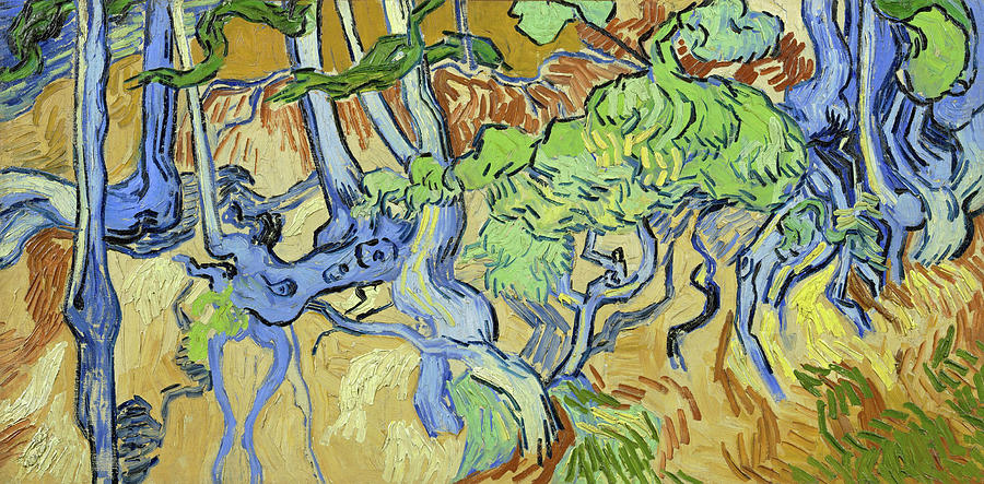 Vincent Van Gogh Painting -  Tree-roots #9 by Vincent van Gogh