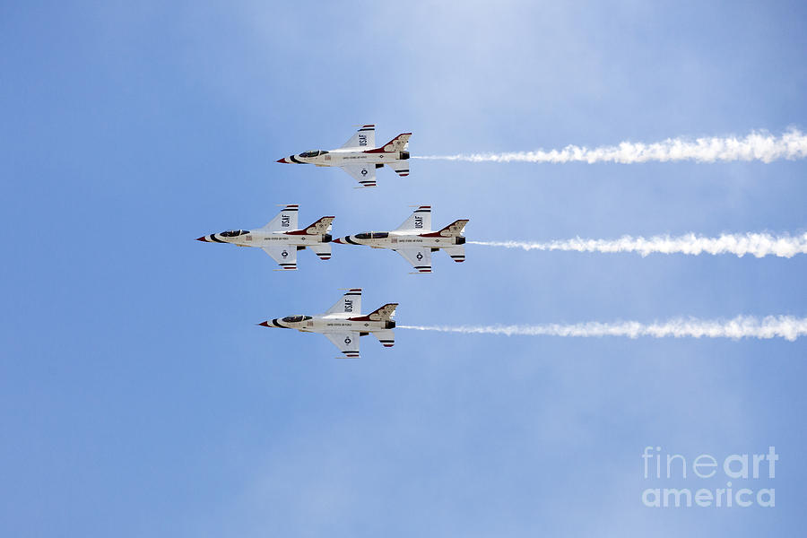 US Air Force Thunderbirds flying preforming precision aerial maneuvers #8 Photograph by Anthony Totah