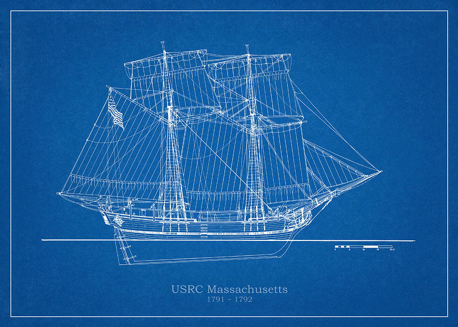 U.S. Coast Guard Revenue Cutter Massachusetts Drawing by StockPhotosArt ...