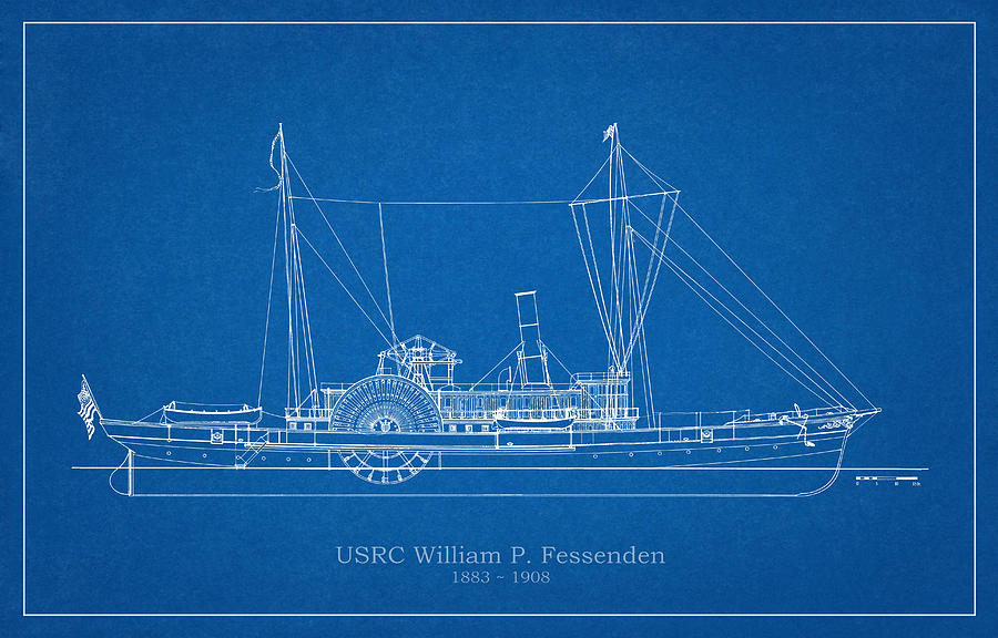 U.S. Coast Guard Revenue Cutter William P. Fessenden Drawing by ...