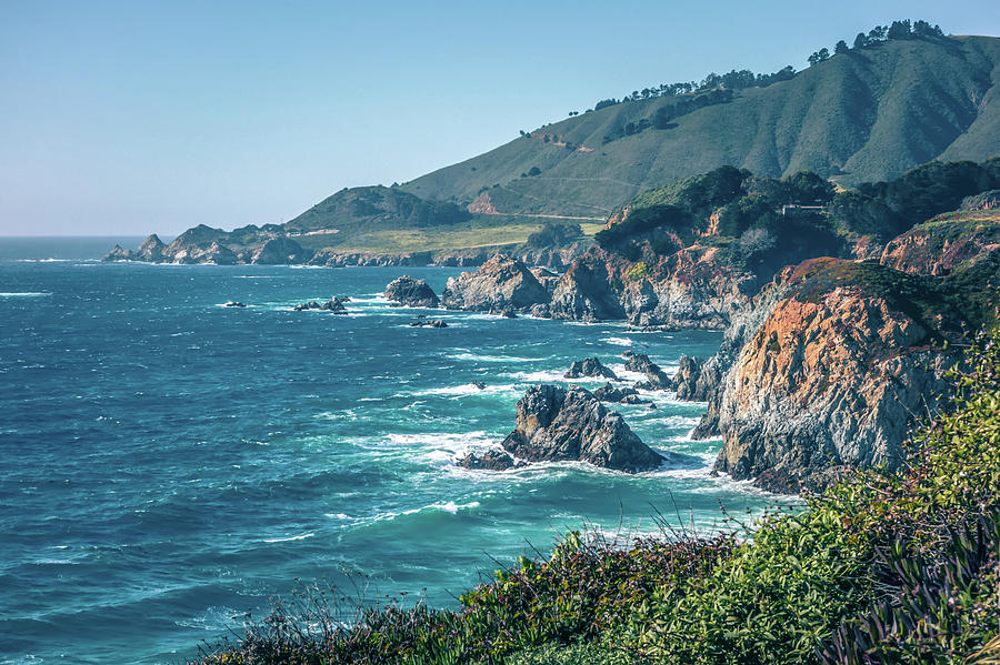 USA California pacific ocean coast shoreline #8 Photograph by Alex Grichenko