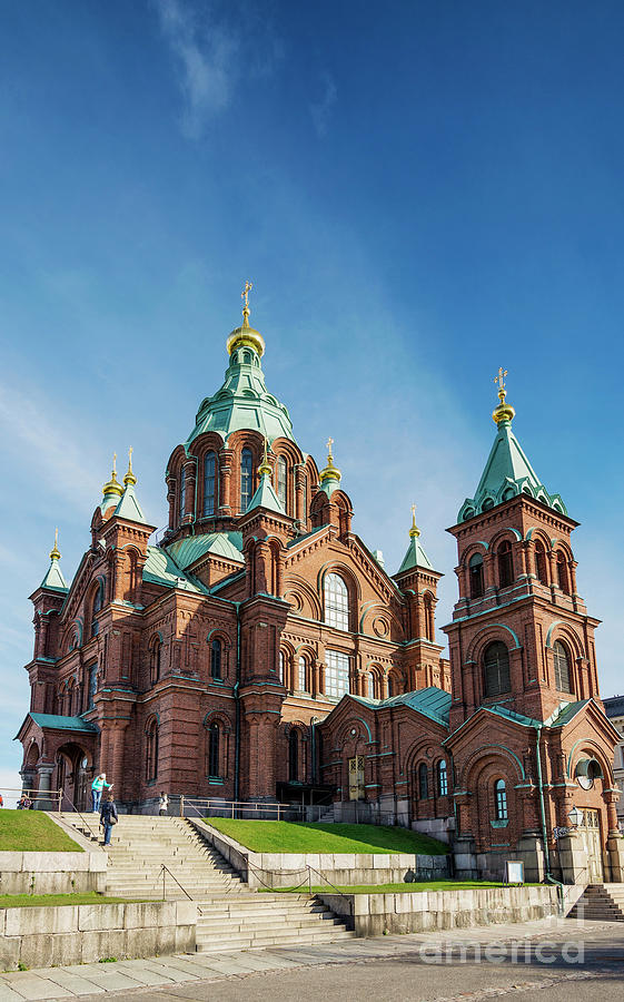 Uspenski orthodox church cathedral famous landmark in helsinki c #8 Photograph by JM Travel Photography