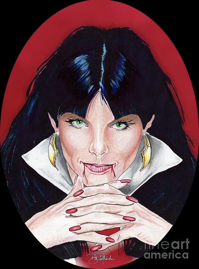 Vampirella #8 Drawing by Bill Richards