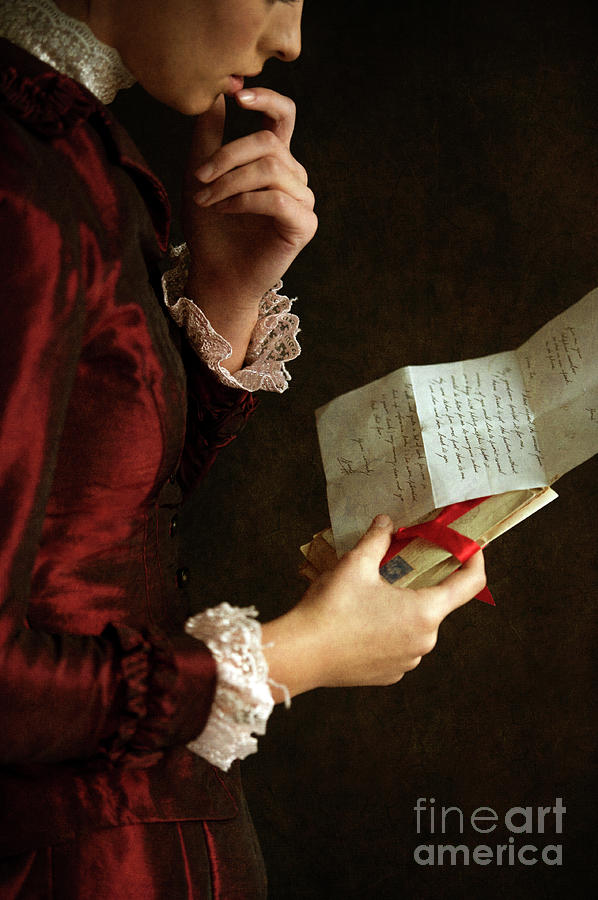 Victorian Woman Reading A Letter #8 Photograph by Lee Avison