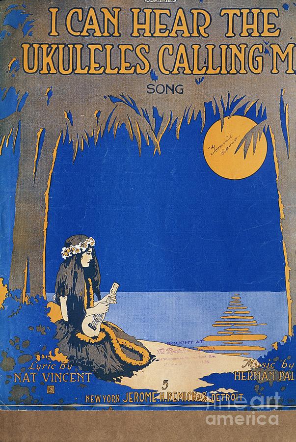 Music Painting - Vintage Hawaiian Art #8 by Hawaiian Legacy Archive - Printscapes