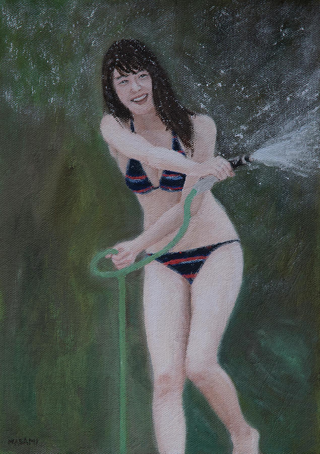 Water Fun #8 Painting by Masami Iida