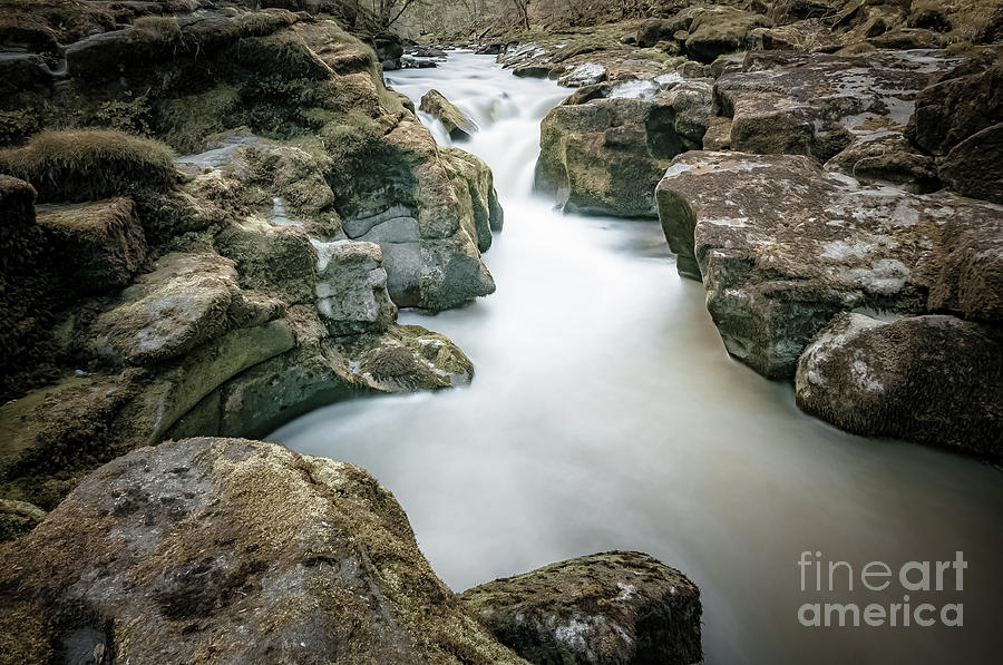 Waterfall on The River Wharfe #8 Photograph by Mariusz Talarek