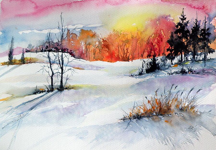 Winter #8 Painting by Kovacs Anna Brigitta