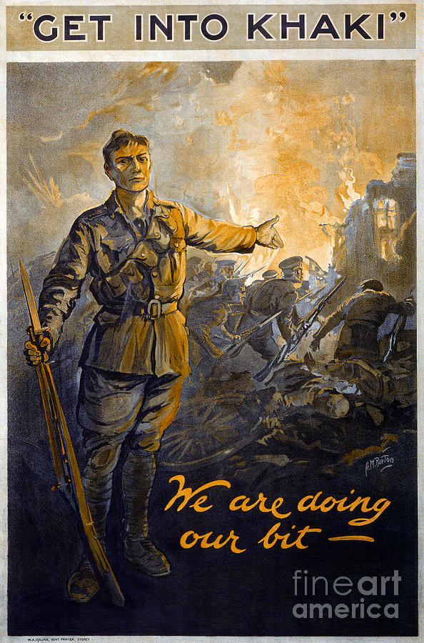 World War I, Poster. #8 Drawing by Granger