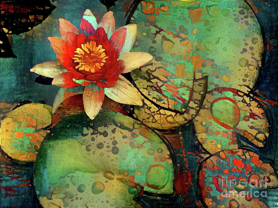 Jeweled Water Lilies #80 Digital Art by Amy Cicconi