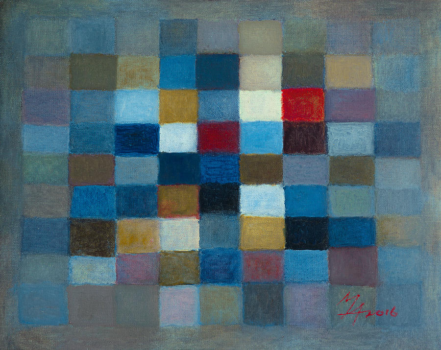 81 Color Fields - Cobalt Blue Deep Painting by Attila Meszlenyi