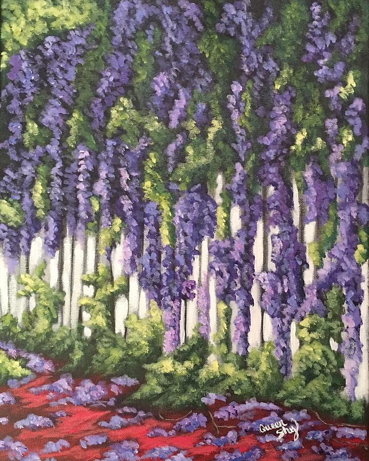 819 Wisteria Lane Painting by Queen Gardner