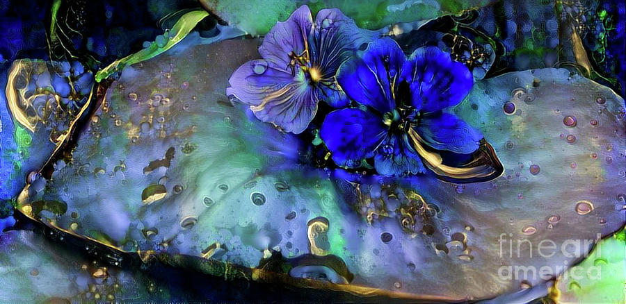 Jeweled Water Lilies #82 Digital Art by Amy Cicconi