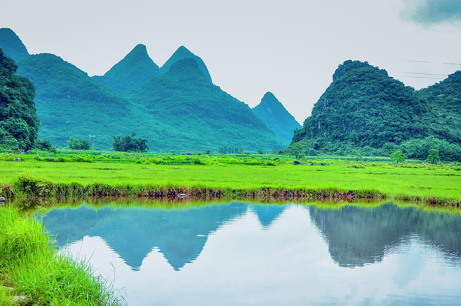 Karst rural scenery in spring #85 Photograph by Carl Ning