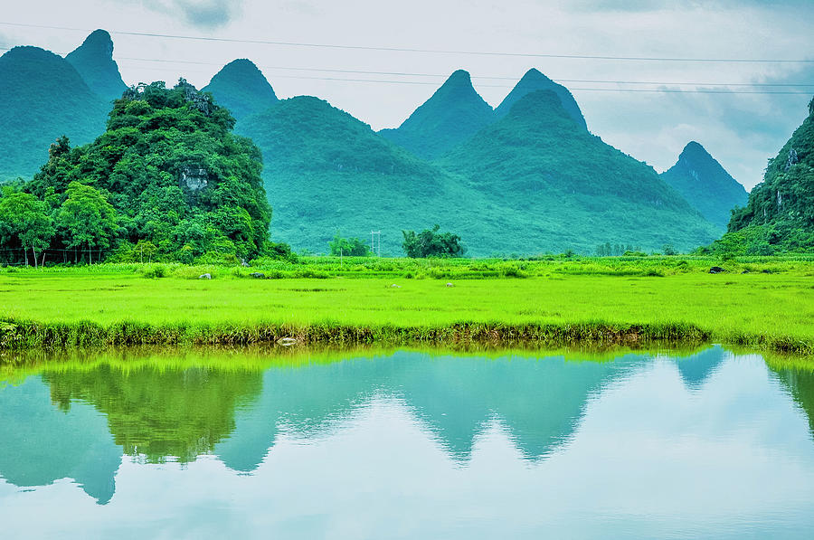 Karst rural scenery in spring #86 Photograph by Carl Ning