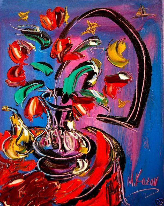 Tulips Painting by Mark Kazav