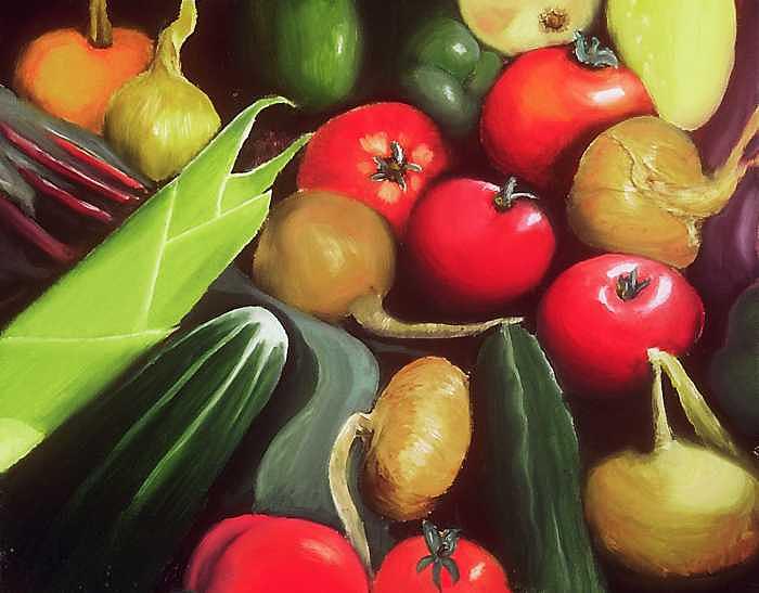 Reds Painting - Produce #8877 by Sam  Cole