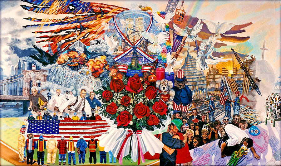 9/11 Memorial Painting by Bonnie Siracusa