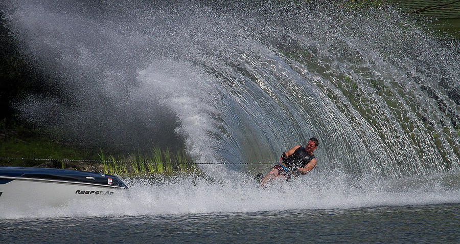 38th Annual Lakes Region Open Water Ski Tournament #9 Photograph by Benjamin Dahl