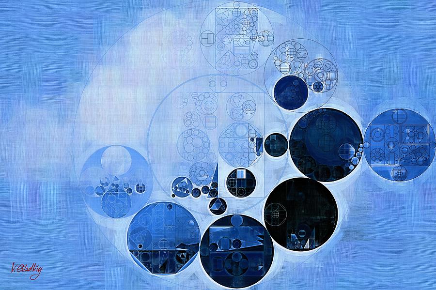 Space Digital Art - Abstract painting - Oxford blue #9 by Vitaliy Gladkiy