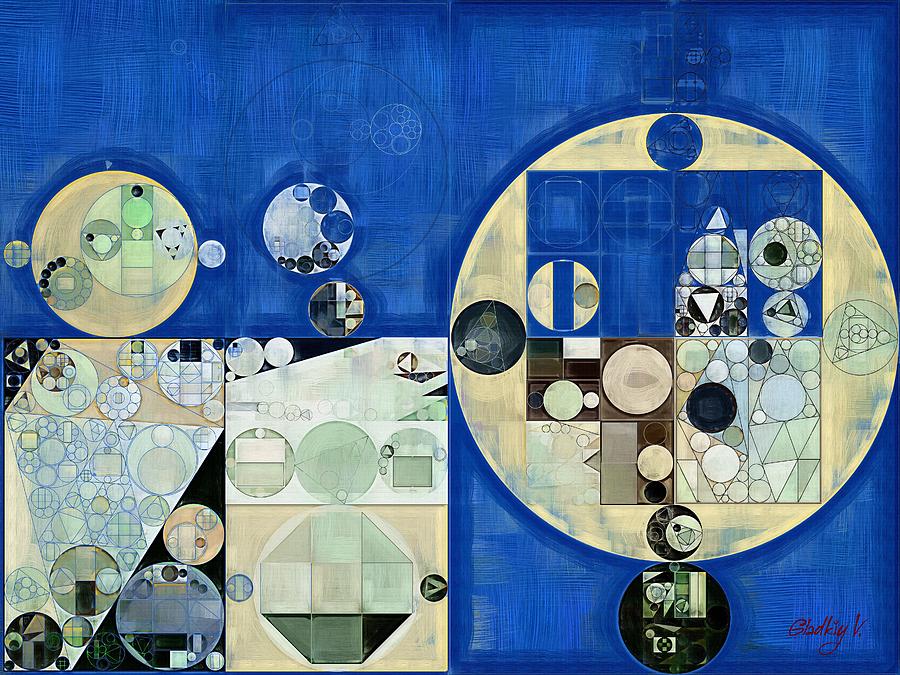 Abstract painting - Yale blue #9 Digital Art by Vitaliy Gladkiy