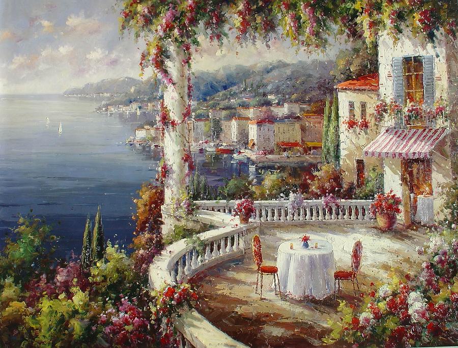 Amalfi Coast, Italy Painting by Lucio Campana