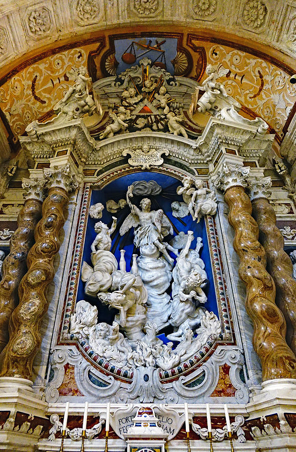 Artwork Within the Cagliari Cathedral In Cagliari Sardinia #9 Photograph by Rick Rosenshein