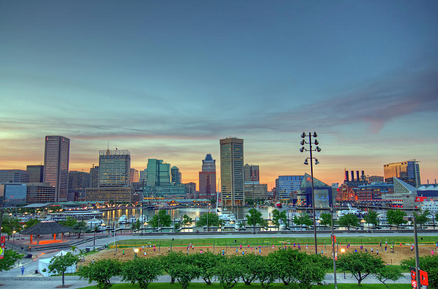 Baltimore Inner Harbor sunset Photograph by Craig Fildes Pixels