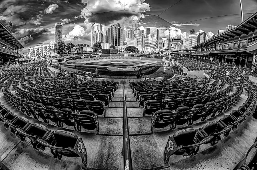 Bbt Baseball Charlotte Nc Knights Baseball Stadium And City Skyl #9 Photograph by Alex Grichenko