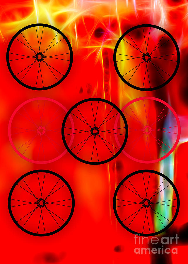 Bicycle Mixed Media - Bicycle Wheel Collection #9 by Marvin Blaine