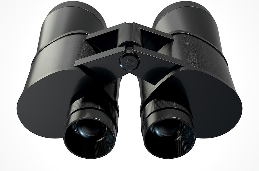 Binoculars Isolated Digital Art by Allan Swart - Fine Art America