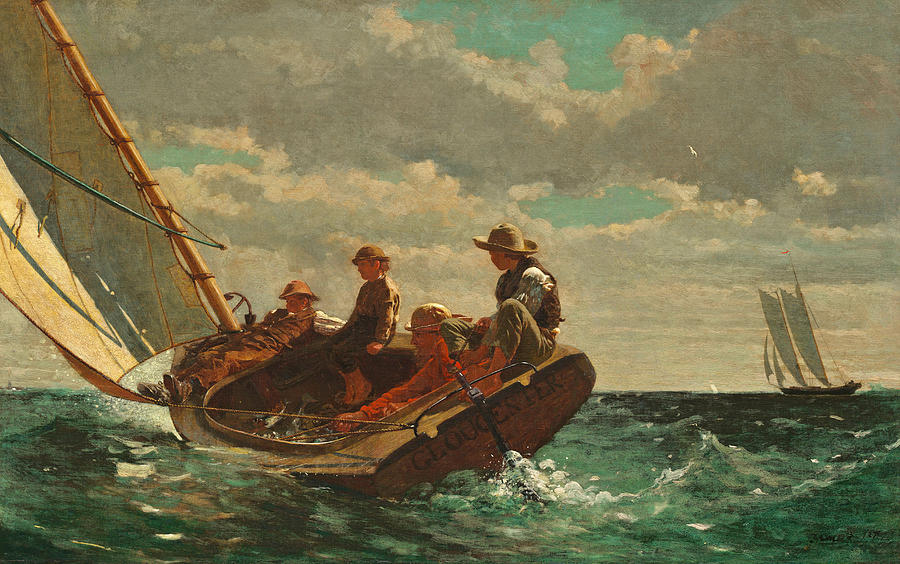 Breezing Up Painting by Winslow Homer