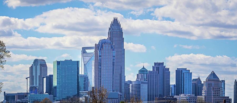 Charlotte north carolina city skyline and downtown  #9 Photograph by Alex Grichenko