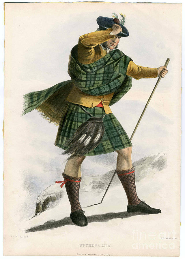 Clans of the Scottish Highlands 1847 #9 Painting by MotionAge Designs