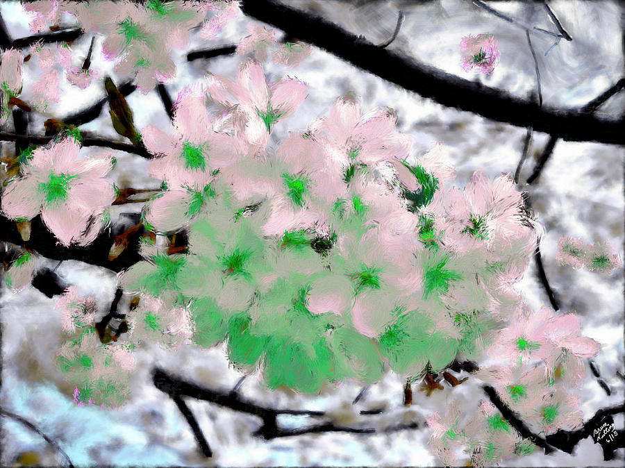 Colorful Cherry Blossoms #7 Painting by Bruce Nutting