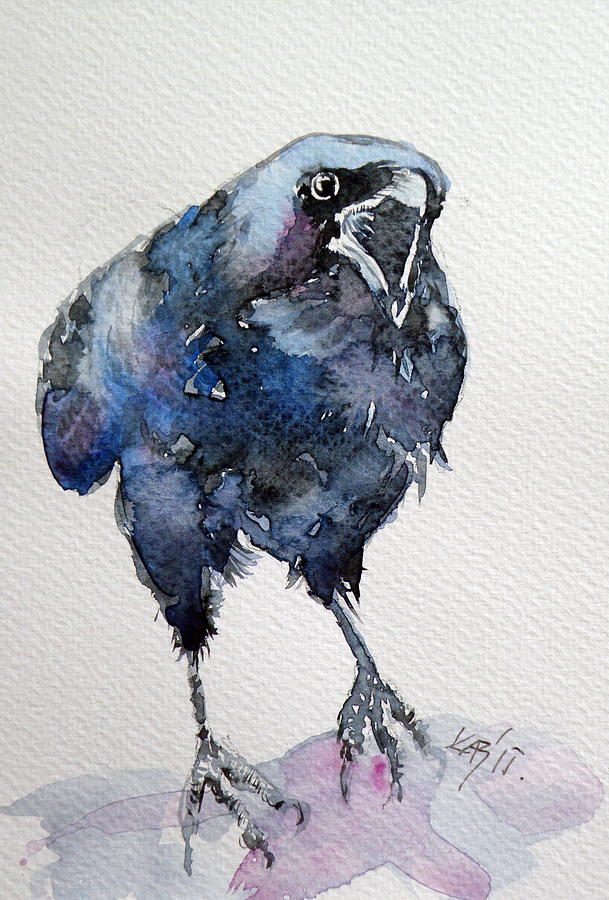 Crow #8 Painting by Kovacs Anna Brigitta
