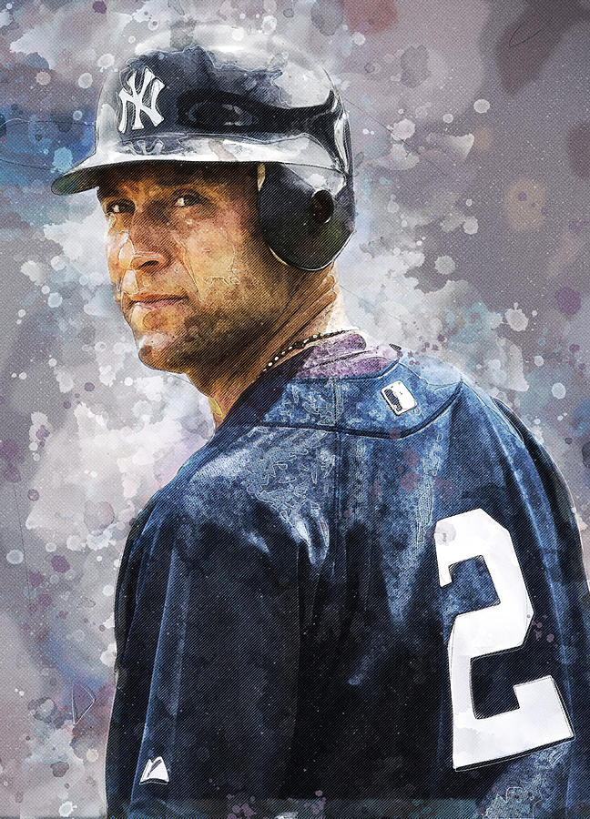 Derek Jeter Painting by Nadezhda Zhuravleva