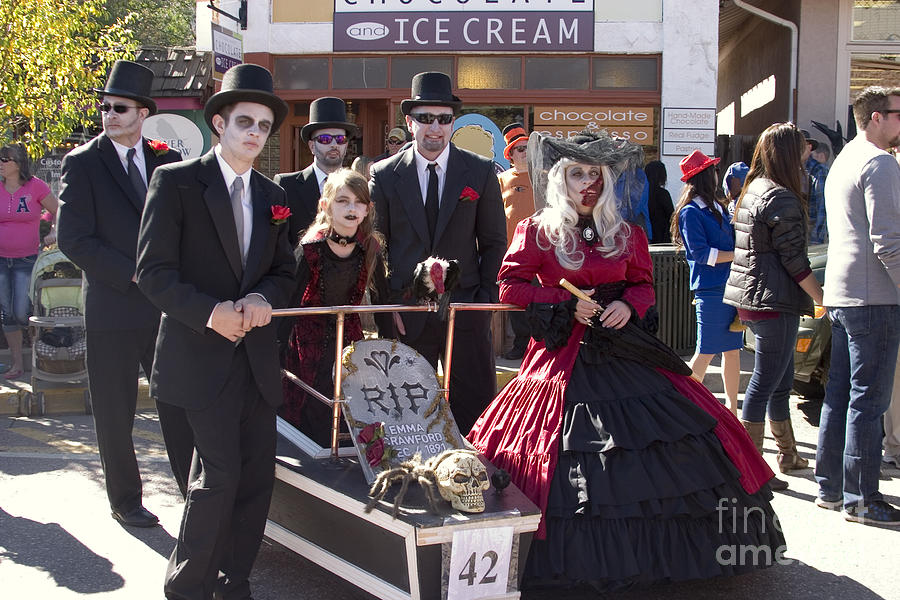 Team #42 at Emma Crawford Coffin Races in Manitou Springs Colorado Photograph by Steven Krull