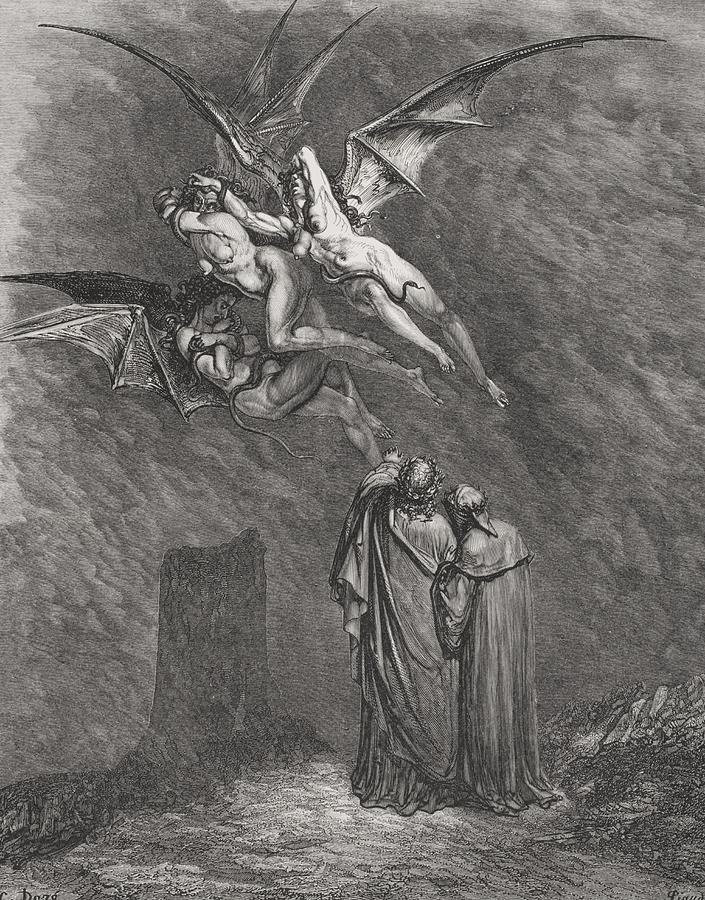 Engraving By Gustave Dore 1832-1883 Drawing by Vintage Design Pics ...