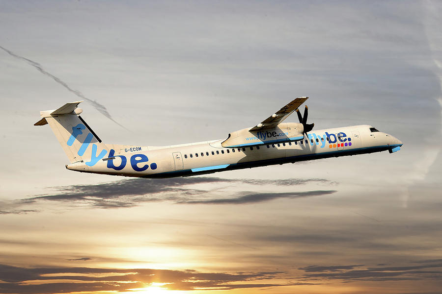Flybe Photograph - Flybe Bombardier Dash 8 Q400 #9 by Smart Aviation