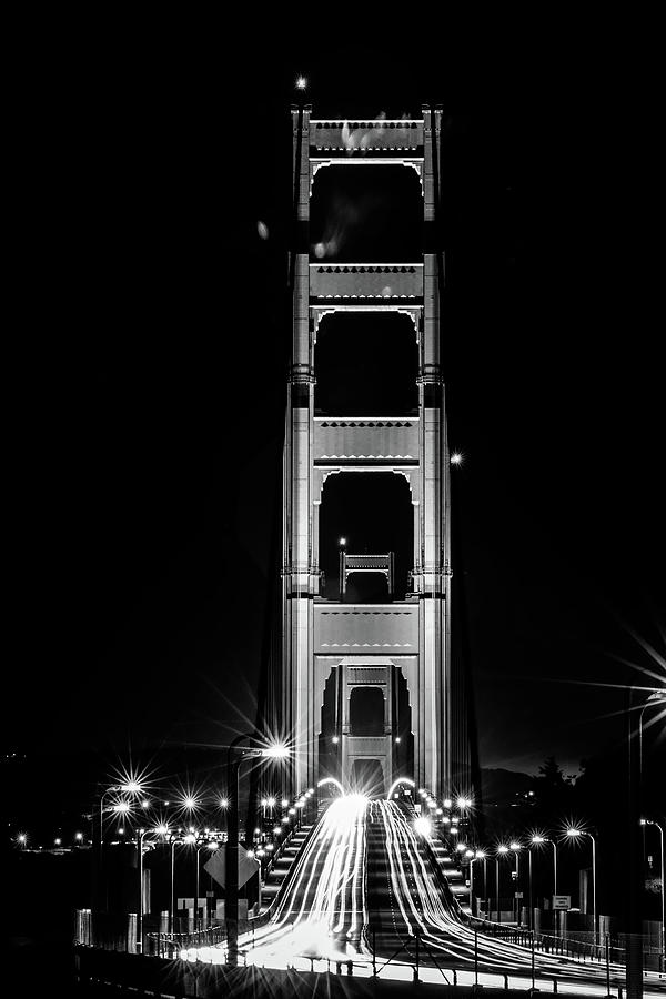 Golden Gte Bridge In San Francisco At Night #9 Photograph by Alex Grichenko